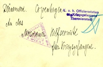 Poštovní razítko víše uvedeného zajateckého tábora pro důstojníky.