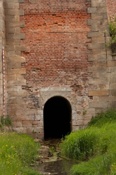 Detailní pohled na tunel vpusti od nápustných stavidel.