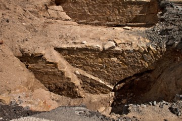 Odkryté základy bývalé Litoměřické brány.